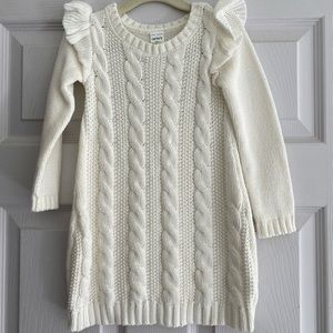 Toddler cable knit sweater dress